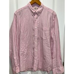 Faherty Brand Mens XL Button Down Shirt Long Sleeve Pink Casual